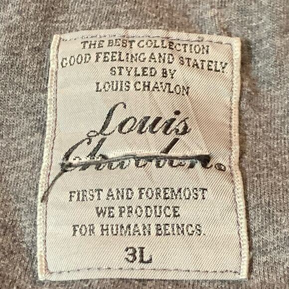 LOUIS CHAVLON Men’s Charcoal Grey Red Trim Full Zip Front Jacket Size 3XL - Picture 3 of 15